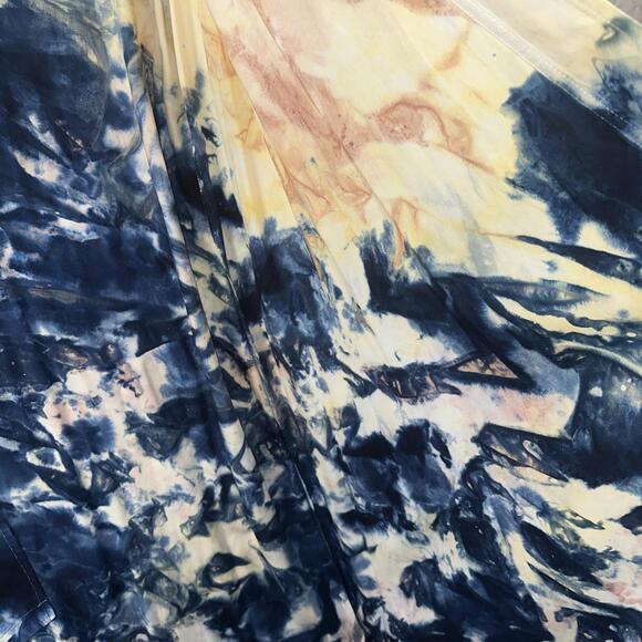 Wonderly Women's Kimono Tie Dye Sz M Artsy Boho Soft Long Robe Retro Festival - Picture 2 of 7